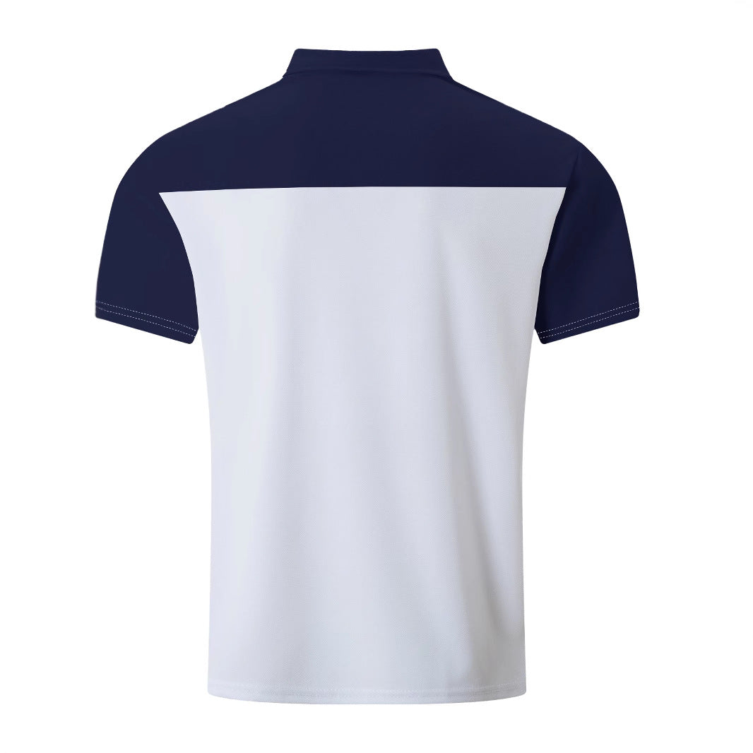 Herren Poloshirt mit modernem grafischen Muster Echoarchiv