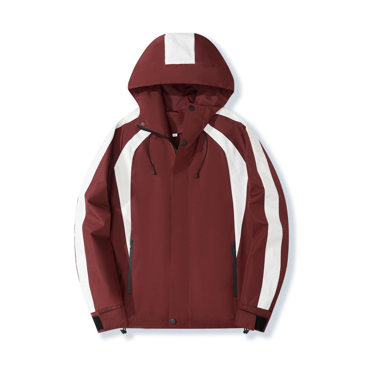 Damen Urbaner Kapuzen-Anorak mit kontrastierenden Bahnen, Mesh-Futter & verstellbarem Saum Echo Archiv