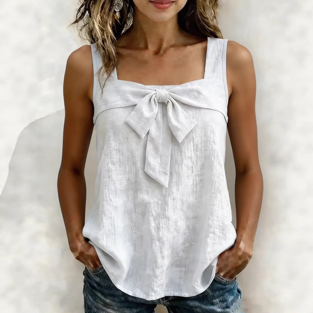 Damen Elegantes Top mit Schleifendetail Echo Archiv