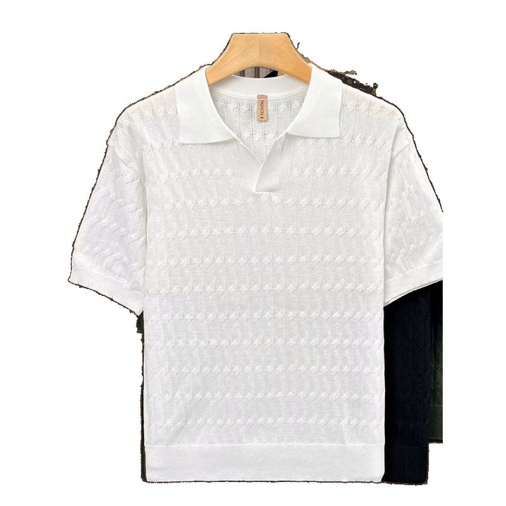 Herren Polohemd mit strukturiertem Muster Echo Archive