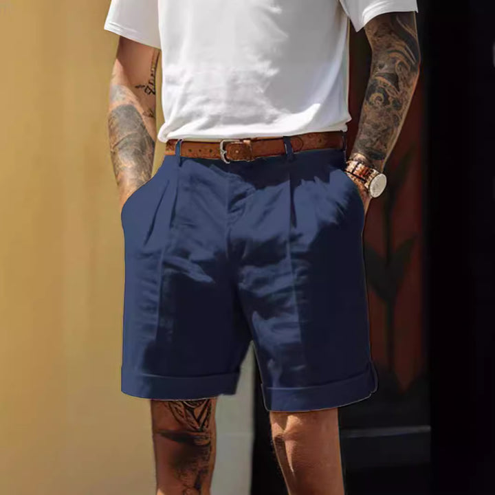 Herren Shorts aus atmungsaktivem Leinen mit praktischem Taschen-Design Echoarchiv