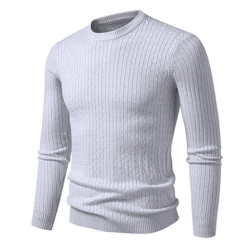 Herren modischer Strickpullover mit strukturiertem Zopfdesign Echoarchiv