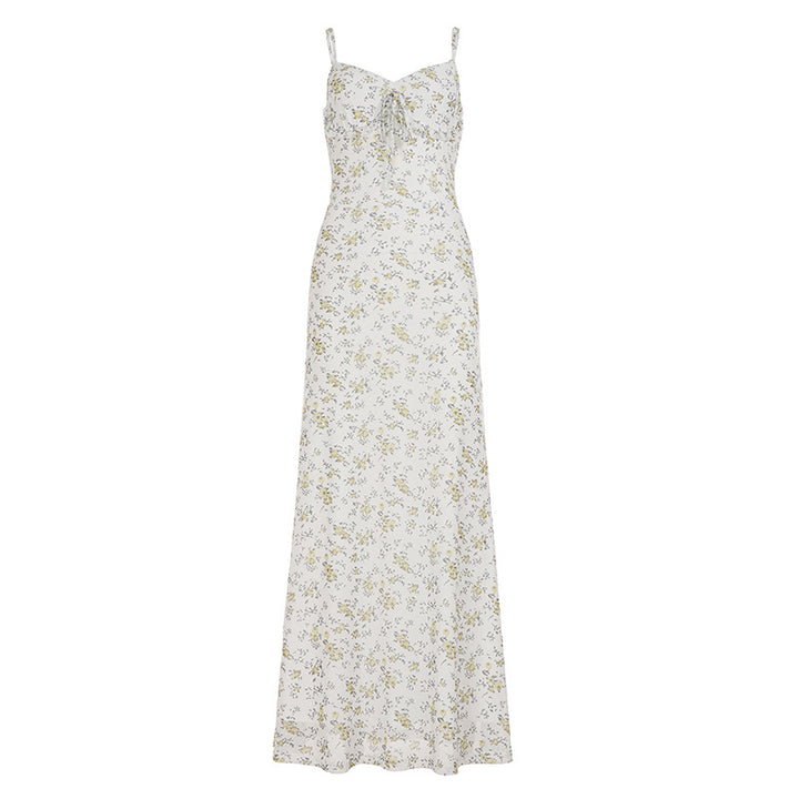 Damen Exquisites Trägerkleid mit floralem Muster und bindbarem Dekolleté Echo Archiv