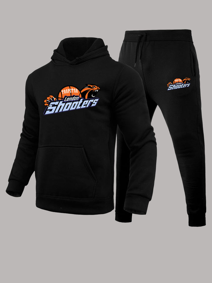 Herren Sportliches Hoodie- und Jogginghose-Set mit stylischem Basketball-Design Echoarchiv