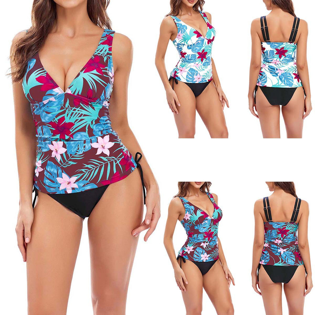 Damen Tankini-Set mit schmeichelndem Schnitt und floralem Design Echo Archiv