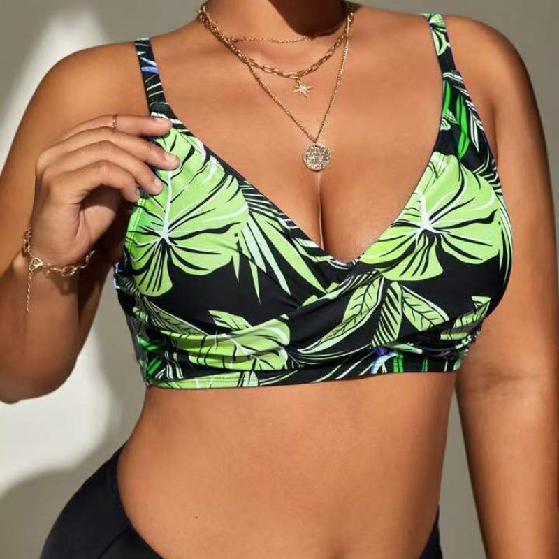 Damen Bikini-Top mit tiefem V-Ausschnitt und floralem Design Echo Archiv