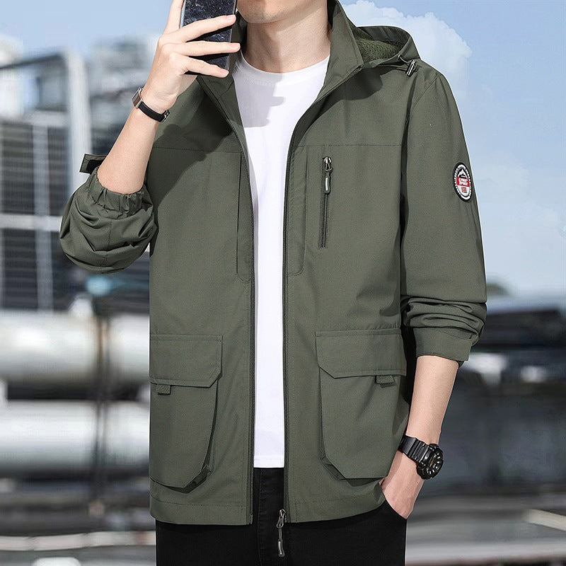 Herren multifunktionale Jacke mit Kapuze Echo Archiv