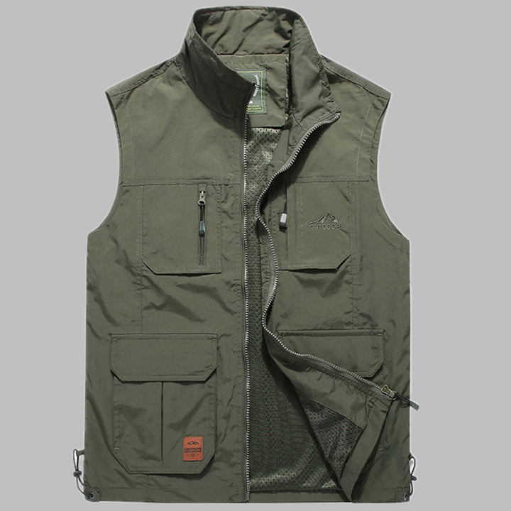 Herren Outdoor‑Utility‑Weste mit multifunktionalen Taschen und atmungsaktivem Meshfutter Echo Archiv