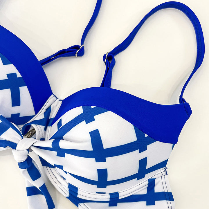 Damen Bikini-Set mit elegantem Knoten-Design und Hochbund Echo Archiv