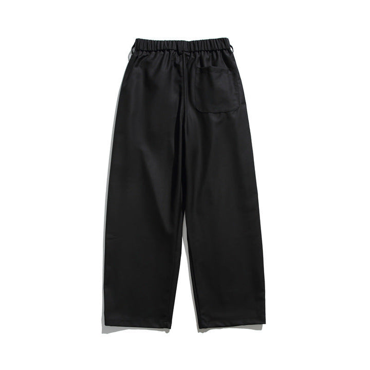 Herren Locker geschnittene Bundfalten-Cropped-Hose mit elastischem Bund und Bügelfalte Echoarchiv