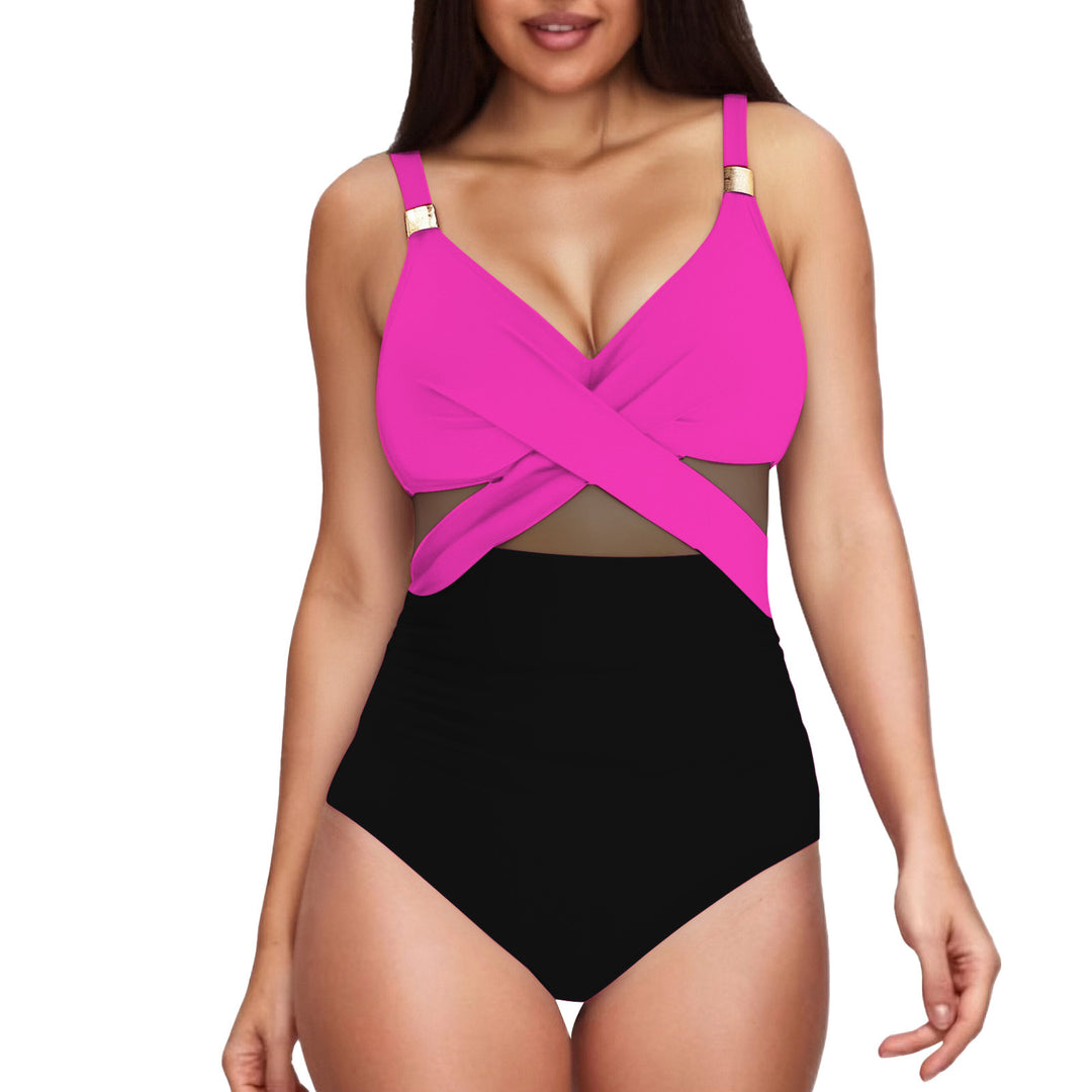 Damen Eleganter Einteiler mit transparenter Einsätzen Echo Archiv