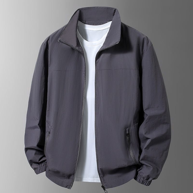 Herren Leichte Übergangsjacke mit hohem Kragen und praktischen Taschen Echo Archiv