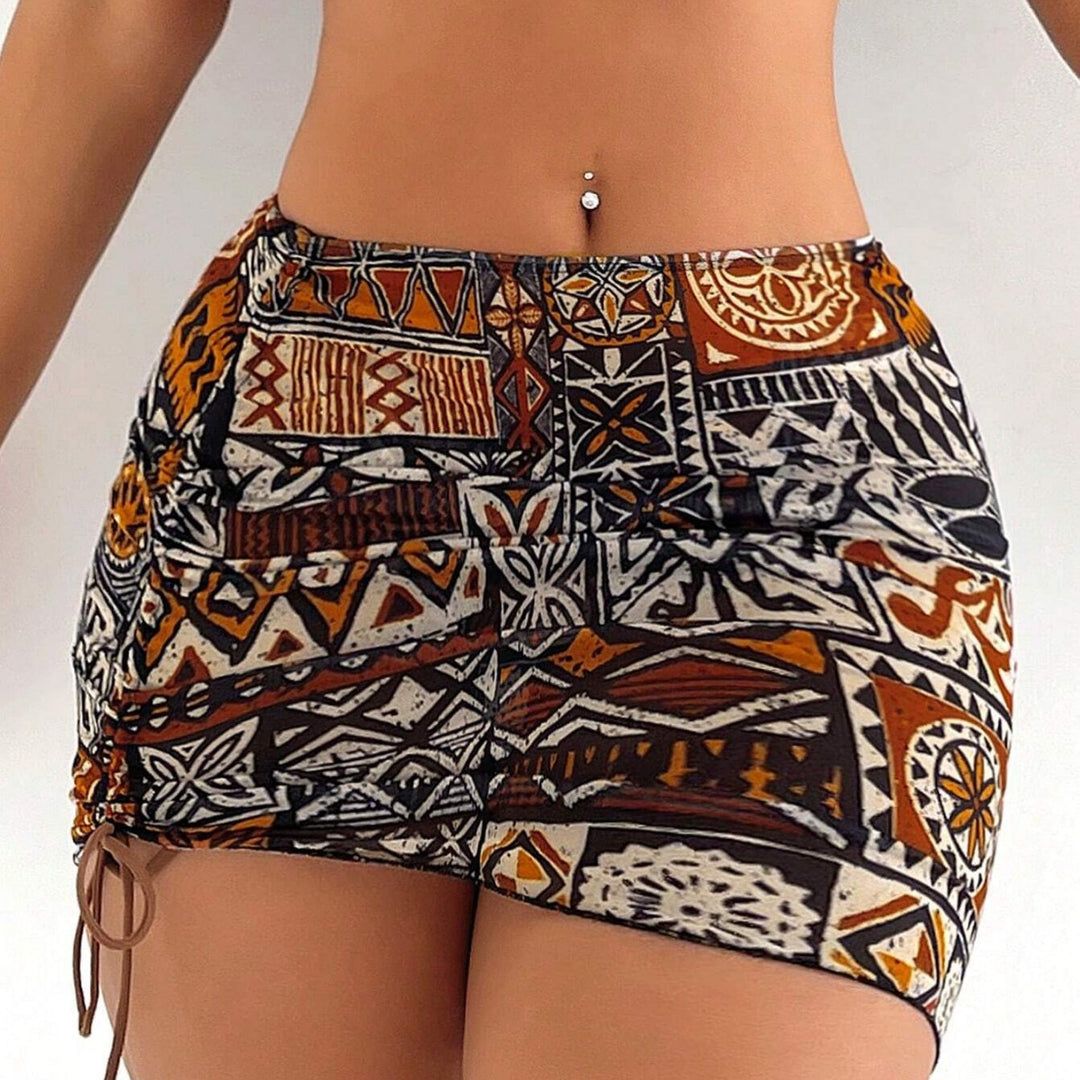 Damen Bikini-Set mit verstellbarem Oberteil und hoch taillierter Short Echo Archiv
