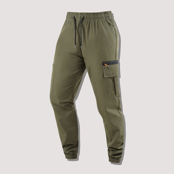 Herren Utility-Cargo-Jogginghose mit Kordelzug, Reißverschluss-Beintasche & elastischen Bündchen Echo Archiv