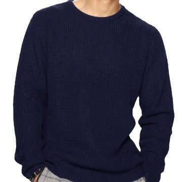 Herren Strukturierter Pullover mit Rundhalsausschnitt Echoarchiv
