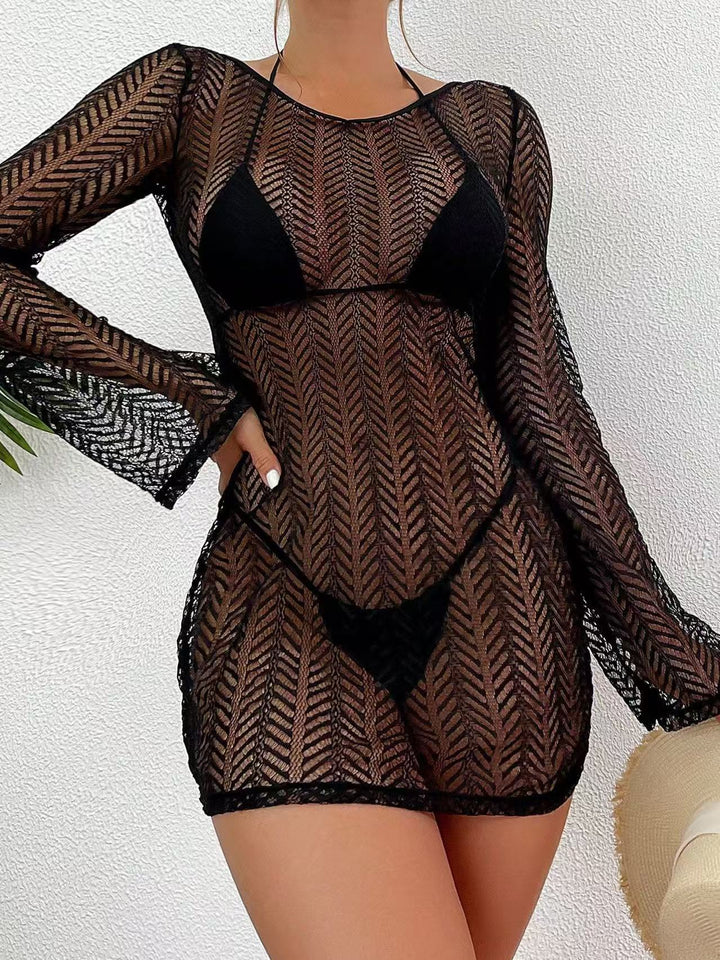 Damen Elegantes Netz-Strandkleid Echo Archiv