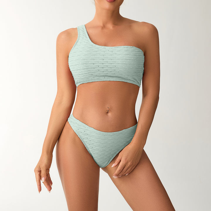 Damen Einseitiger Bikini mit strukturierter Oberfläche Echo Archiv