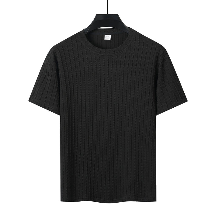Herren T-Shirt mit strukturiertem Muster Echoarchiv