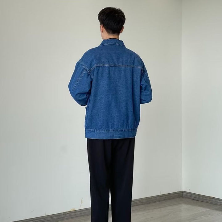 Herren Denim-Überjacke mit praktischen Taschen und klassischem Schnitt Echoarchiv
