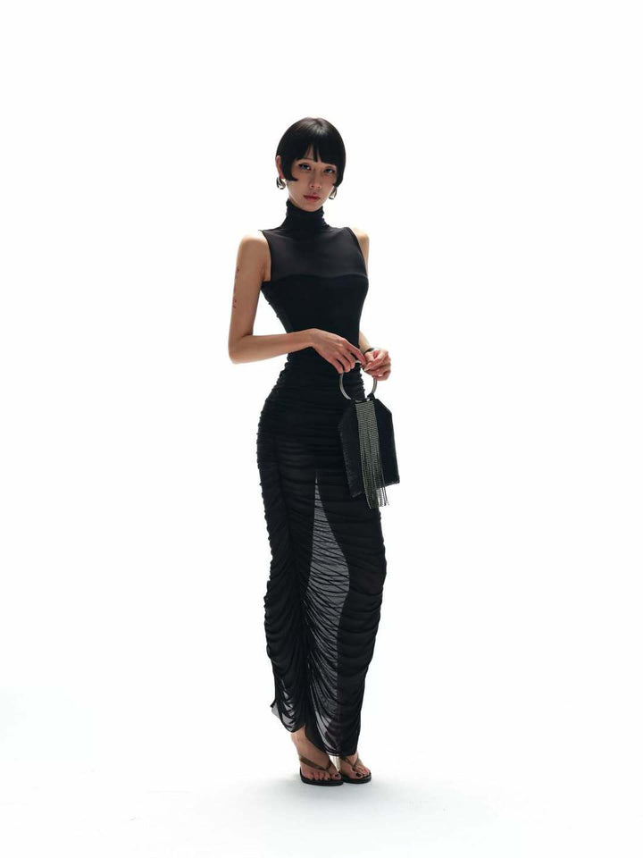 Damen Elegantes Abendkleid mit raffinierten Drapierungsdetails Echo Archiv