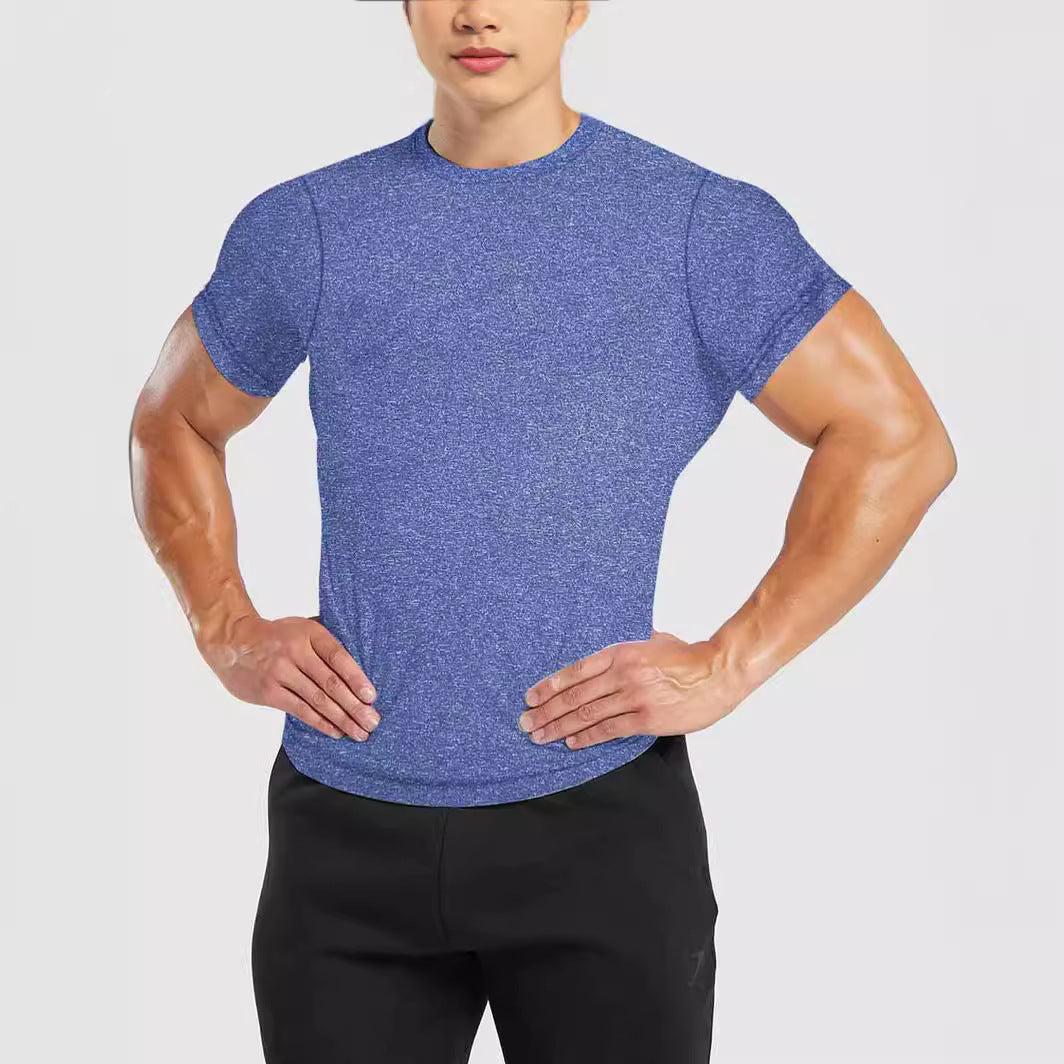 Herren nan tailliertes Rundhals-Leistungsshirt mit elastischem Seitenkeil und flachen Nähten Echo Archiv