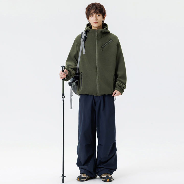 Herren technische Softshell-Fleecejacke mit Kapuze und wasserabweisenden Reißverschlüssen Echo Archiv
