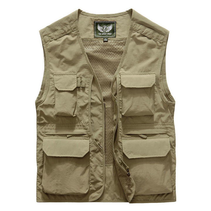 Herren Utility Outdoor-Weste mit Mehrfachtaschen und Frontreißverschluss – Marzano