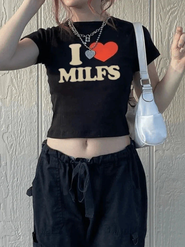Damen Crop-Top mit floralem Grafikdruck und figurbetontem Schnitt Echo Archiv