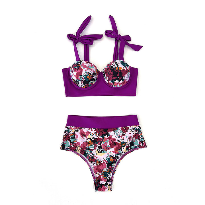 Damen Hochtaillierter Bikini mit elegantem Bustier und raffinierten Schnitt Echo Archiv