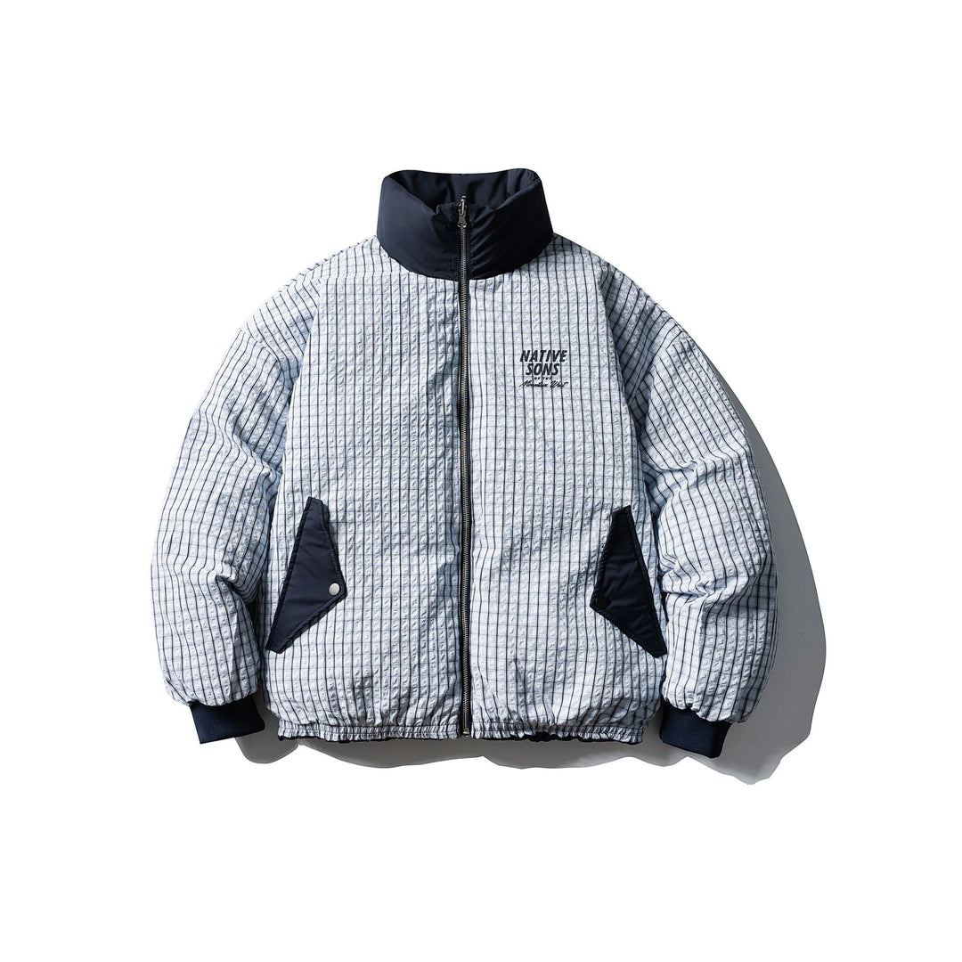 Herren Boxy-Pufferjacke mit hohem Stehkragen und minimalistischer Außenhülle Echoarchiv
