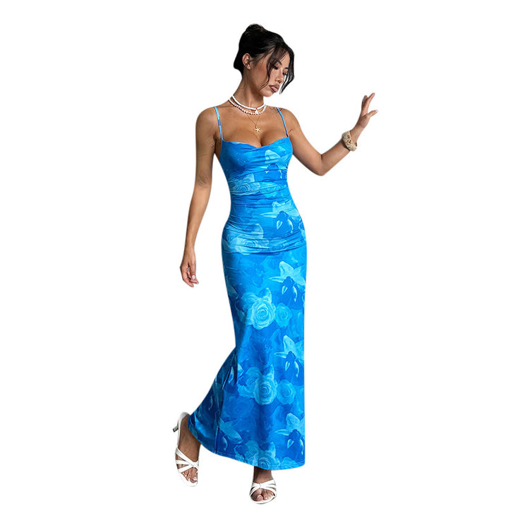 Damen Figuroptimiertes Maxikleid mit floralem Design Echo Archiv