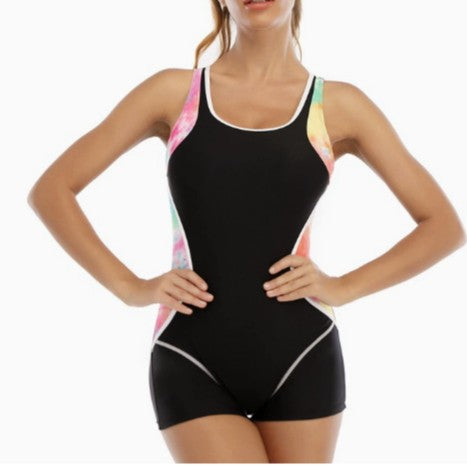 Damen Sportlicher Schwimmanzug mit Shorty-Schnitt Echo Archiv