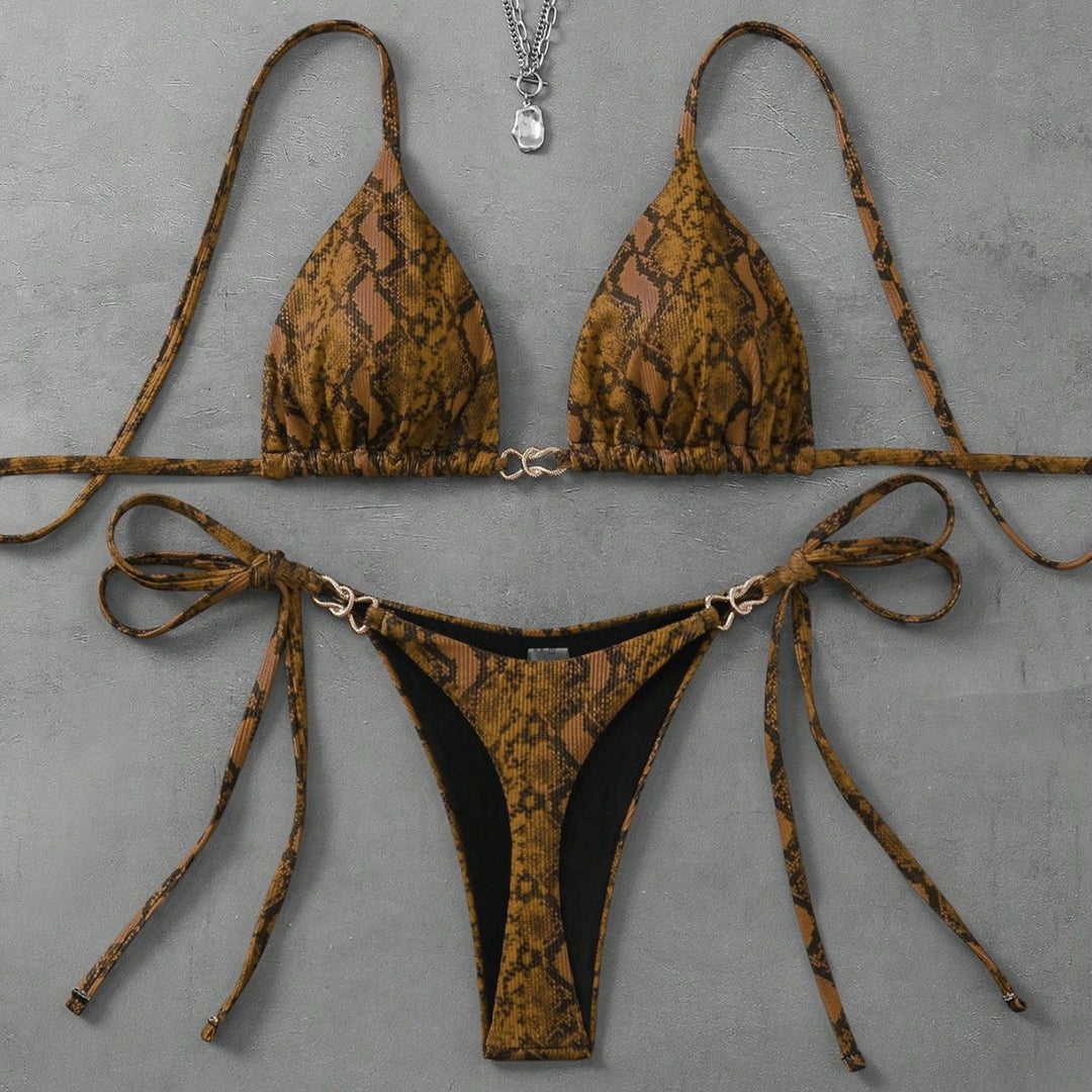 Damen Triangel-Bikini mit aufregendem Leopardenmuster Echo Archiv