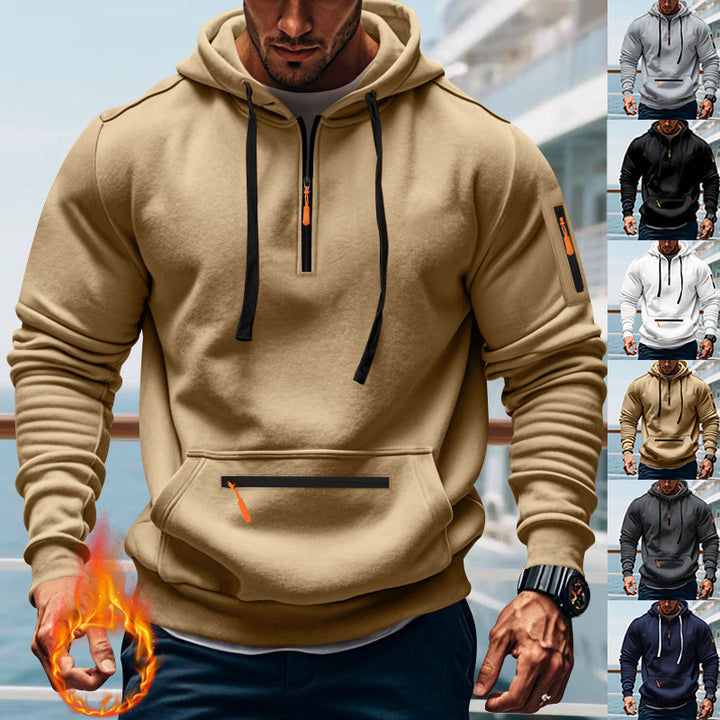 Herren sportlicher Hoodie mit praktischen Reißverschlusstaschen Echoarchiv