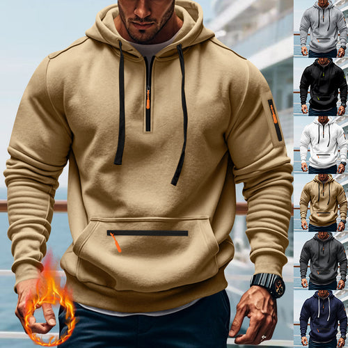 Herren sportlicher Hoodie mit praktischen Reißverschlusstaschen Echoarchiv