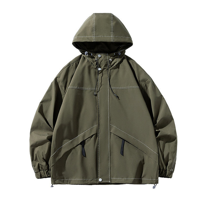 Herren Sportliche Übergangsjacke mit verstellbarem Kapuzenverschluss Echo Archiv