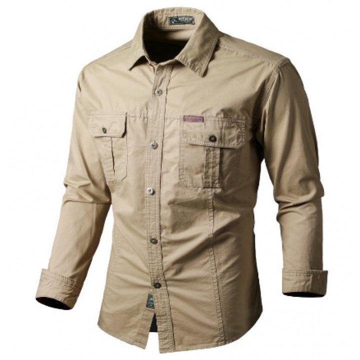 Herren Robustes Canvas-Hemdjacke im Utility‑Stil Echo Archiv