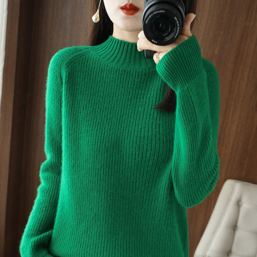 Damen Kurz-Stehkragenpullover aus feinem Feinstrick mit kaschmirähnlicher Weichheit und Raglanärmeln Echoarchiv