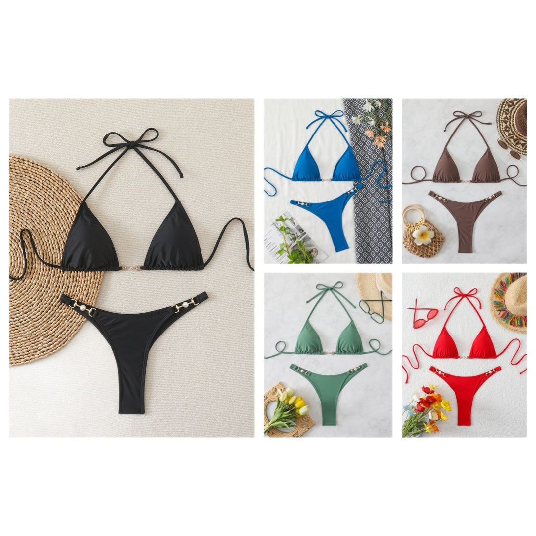 Damen Triangel-Bikini mit eleganten Verzierungen Echo Archiv