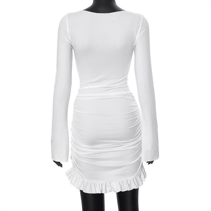 Damen Minikleid mit elegantem Wickeldesign und zarten Rüschen Echo Archiv