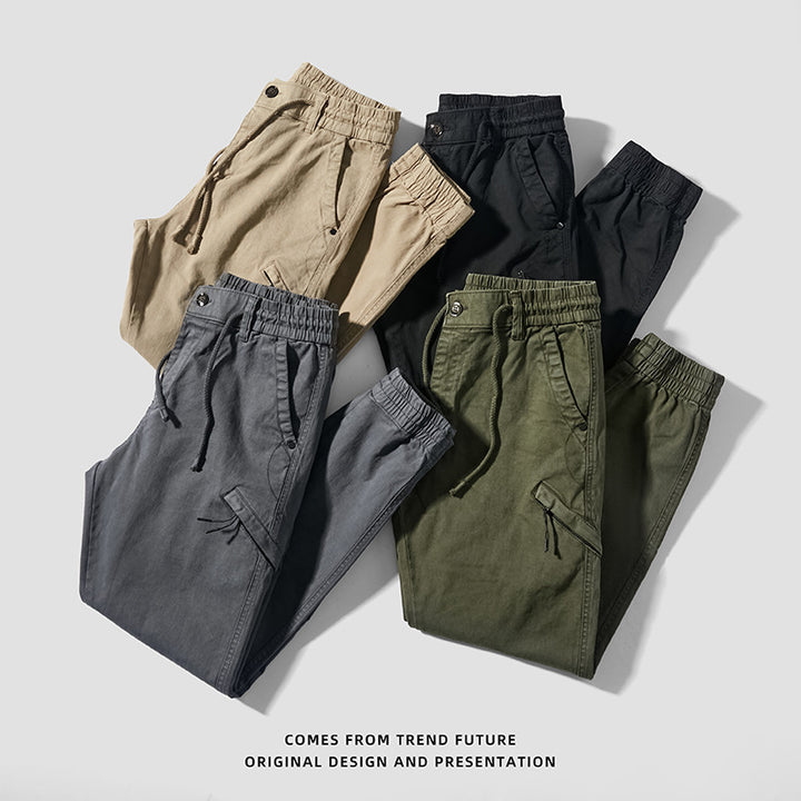 Herren modische Cargo-Hose mit elastischem Bund und vielseitigen Taschen Echoarchiv