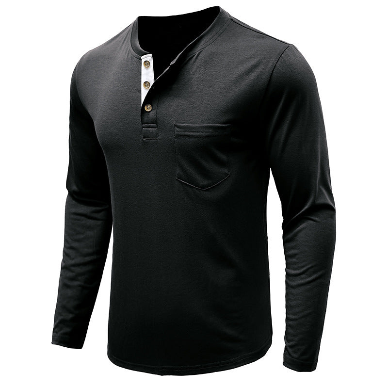 Herren Langarmshirt mit Knopfleiste Echoarchiv