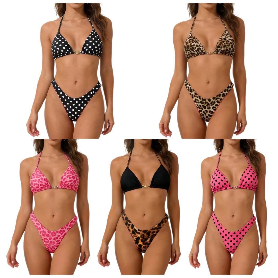 Damen Triangel-Bikini mit animalischem Muster Echo Archiv