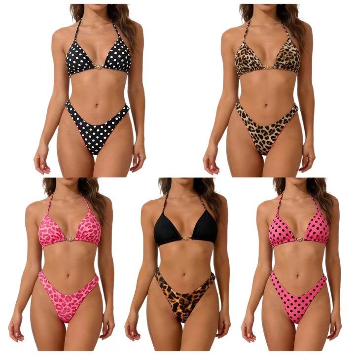 Damen Triangel-Bikini mit animalischem Muster Echo Archiv