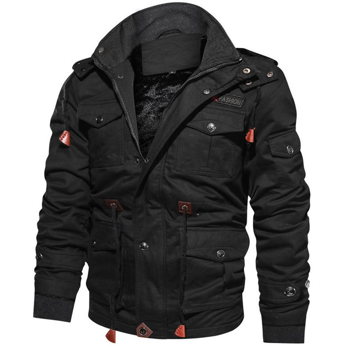 Herren Fieldparka aus robustem Canvas mit Teddyfleece-Innen und Multifunktions‑Taschen – Taviero