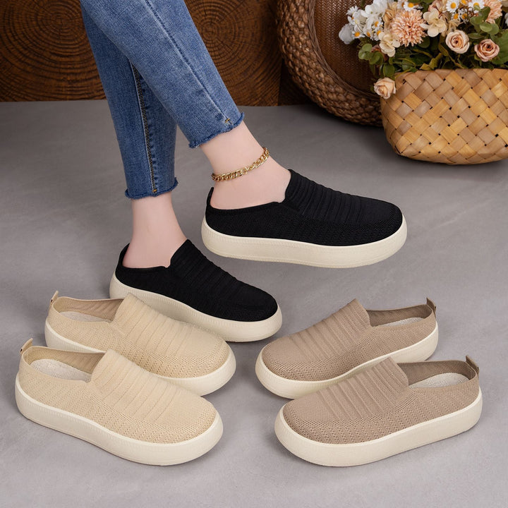Damen Flexible Slip-On Sneaker mit elastischer Oberflächenstruktur Echo Archiv