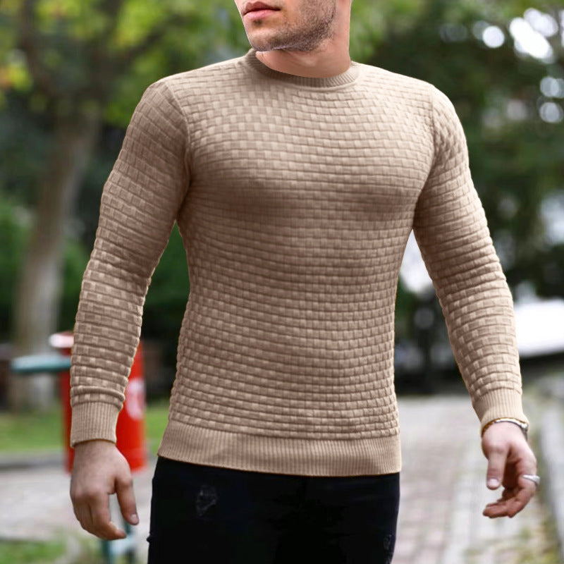 Herren Strukturierter Langarmpullover Echoarchiv