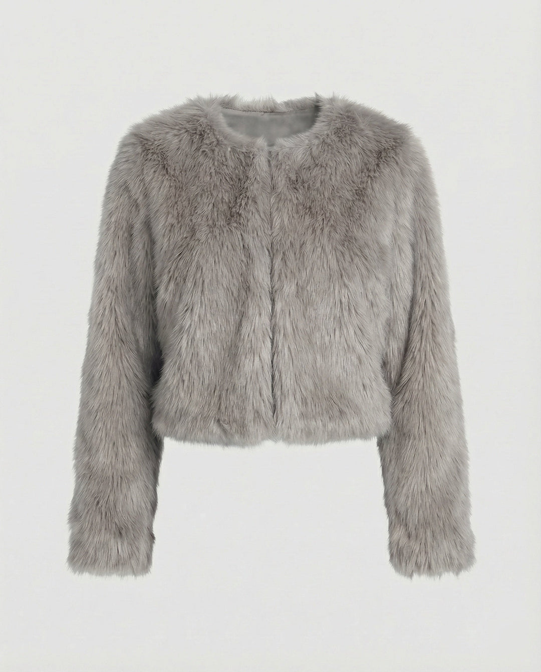 Damen Flauschige Kurzjacke – Célinea