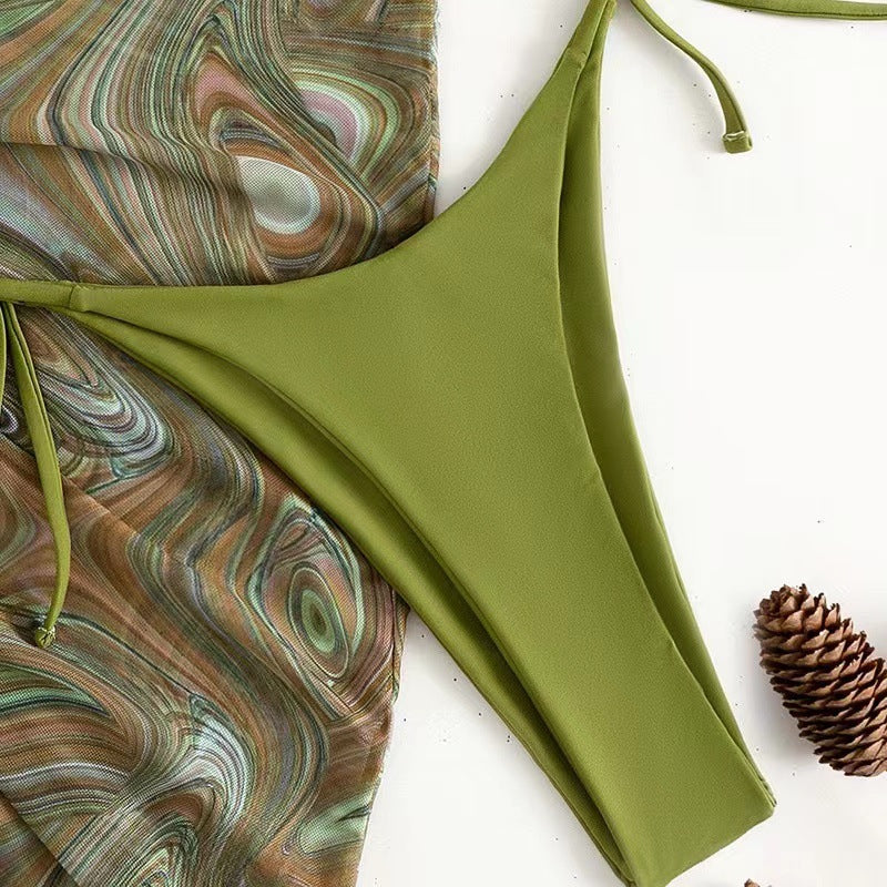 Damen Bikini-Set mit raffiniertem Wickeldesign und dekorativem Oberteil Echo Archiv
