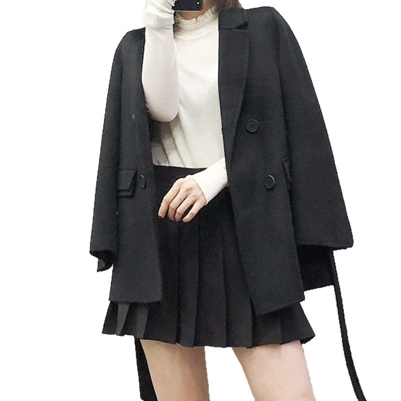 Damen zeitloser, doppelter Blazer mit Gürtel Echoarchiv